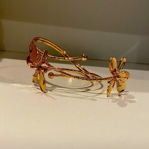 Gold Floral Women's cuff Bracelet